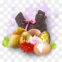 复活节兔子蛋滴汤蛋壳-一大群鸡蛋