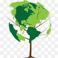 可持续活动管理可持续环保会议-绿色地球树