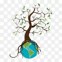 地球世界树概念-插图树