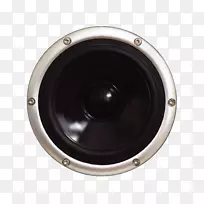 扬声器android扩音器图标-圆形黑色摄像机