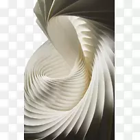 纸(鸟)雕塑水彩画艺术扇形螺旋折叠式建筑设计