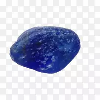 蓝色透明半透明岩石装饰图案美丽的蓝色石头