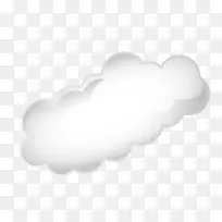 白色天空黑色壁纸手绘白云