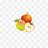 水果剪贴画-涂红苹果