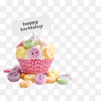 蛋糕生日蛋糕祝你生日快乐-彩色按钮生日蛋糕