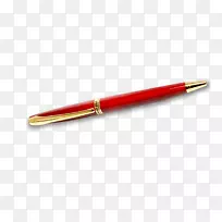 圆珠笔钢笔-红色钢笔