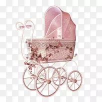 婴儿车-紫色婴儿车