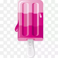 冰淇淋-粉红色简单冰淇淋