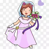 卡通新娘-漂亮的婚纱