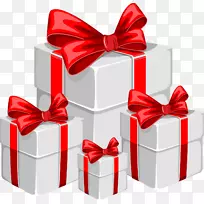 圣诞老人圣诞礼物-红色简洁礼盒