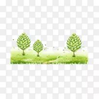 Adobe插画师海报-新鲜草木