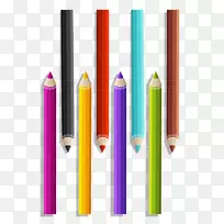 彩色铅笔装饰图案材料免费扣