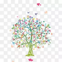 指纹树结婚留言簿着色书-爱情指纹树
