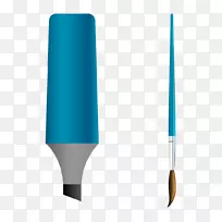 蓝色对比计算机文件-比较蓝色铅笔的大小