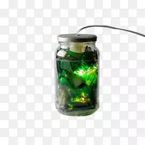 光玻璃瓶回收灯.彩色长方形小灯玻璃瓶