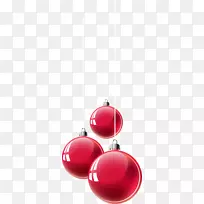红色圣诞饰品-简单的红球