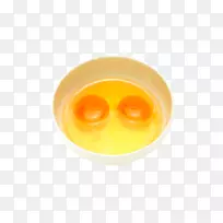 蛋黄网蛋双黄碗生鸡蛋