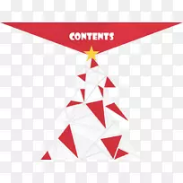 多边形圣诞树三角形模板-多边形圣诞树
