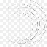 白色圆结构角图案-黑线