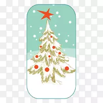 雪人剪贴画-圣诞树