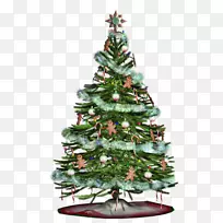 圣诞树饰品剪贴画-圣诞树装饰图片