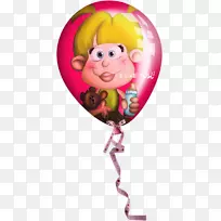 气球儿童剪贴画-黄色头发儿童熊气球