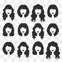发型美容院-各种各样的女孩免费拉发夹。