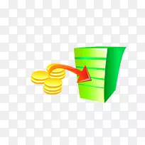 Abacus插图-金币绿色箭头盒