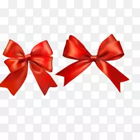 纸带礼品包装弓和箭.节日红色蝴蝶结