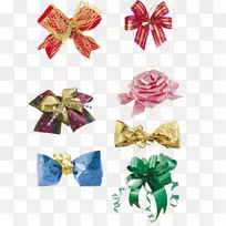 彩带礼品包装和标签.彩色蝴蝶结