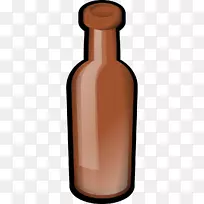 可伸缩图形图标-棕色瓶子