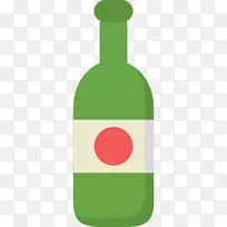 葡萄酒清酒瓶可伸缩图形图标.清酒瓶