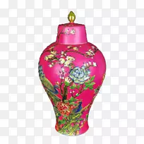景德镇瓷釉紫瓶