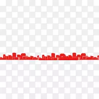 品牌城市字体-红色城市轮廓