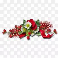 国际妇女节-祖国纪念日的生日卫士-红丝带花卉装饰图案