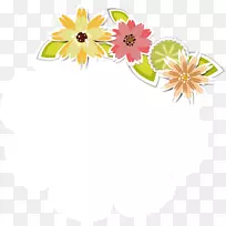花卉设计模板-可爱的花卉装饰信息墙