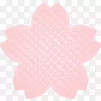 花瓣心型-粉红色花饰