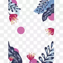 海报-手绘线条花卉装饰背景