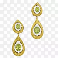 耳环宝石体穿孔珠宝人体-橄榄石首饰