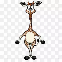 卡通画插图-可爱的小鹿