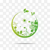 环保自然环境生态创意绿旗