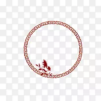 红色圆圈-红色古董圆