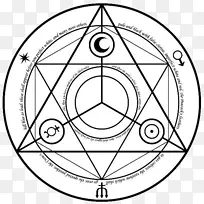 炼金术符号魔法圈-黑圈