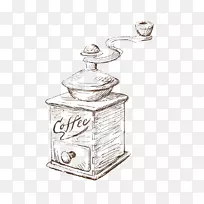 咖啡机茶利口酒手绘咖啡图案