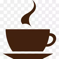 冰咖啡浓缩咖啡标志-简单手绘咖啡