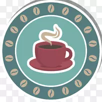 咖啡浓缩咖啡卡布奇诺咖啡厅手绘咖啡图标