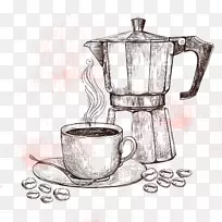 速溶咖啡冰茶咖啡厅咖啡壶
