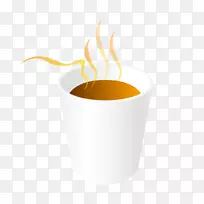 咖啡杯黄咖啡香气图