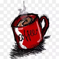 咖啡杯茶杯咖啡杯红咖啡杯