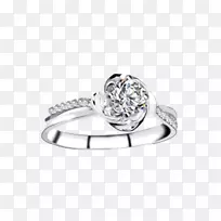 戒指白金钻石-巴法纳铂钻石戒指旋转幸福